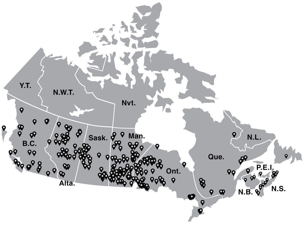 Figure 6.1: First Nations Communities Benefitting from Completed Education Infrastructure Projects